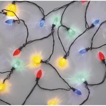 LED Kerst buitenketting 50xLED/8 standen 14,8m IP44 multicolor