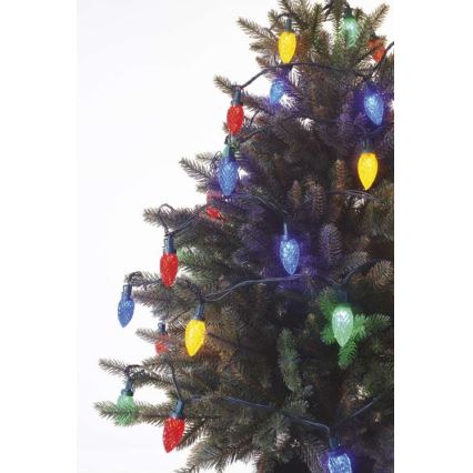 LED Kerst buitenketting 50xLED/8 standen 14,8m IP44 multicolor