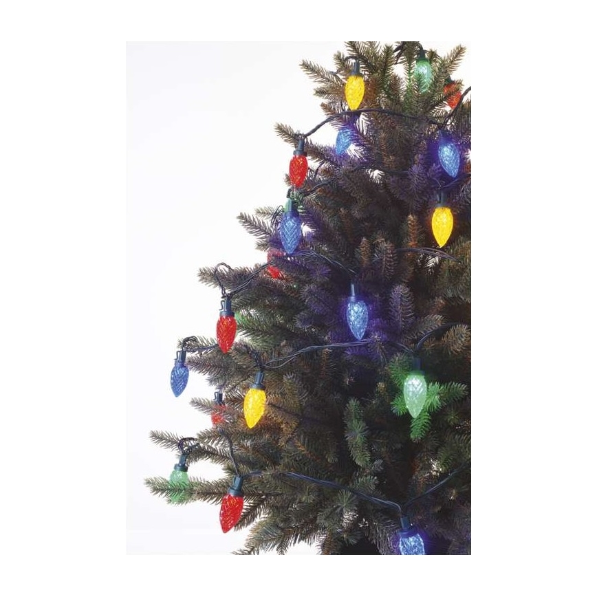 LED Kerst buitenketting 50xLED/8 standen 14,8m IP44 multicolor