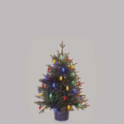 LED Kerst buitenketting 50xLED/8 standen 14,8m IP44 multicolor