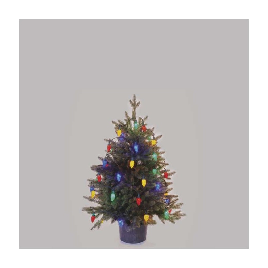 LED Kerst buitenketting 50xLED/8 standen 14,8m IP44 multicolor