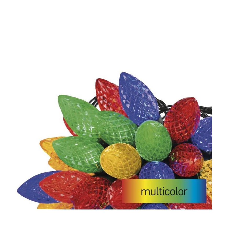 LED Kerst buitenketting 50xLED/8 standen 14,8m IP44 multicolor