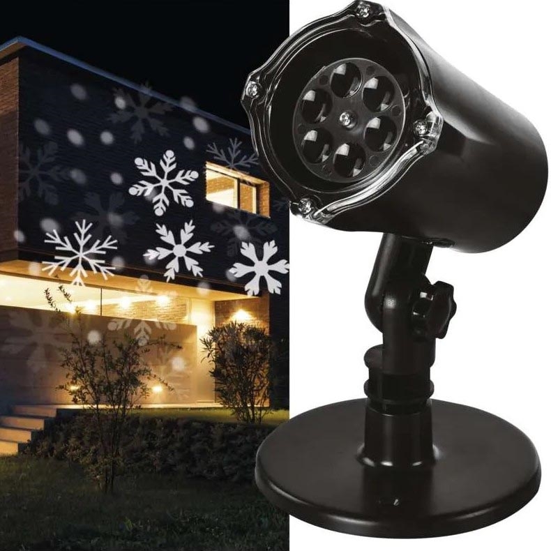 LED kerst buitenprojector LED/3,6W/230V IP44 koel wit