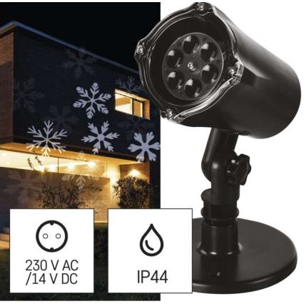 LED kerst buitenprojector LED/3,6W/230V IP44 wit