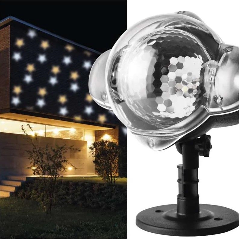 LED kerst buitenprojector LED/4W/230V IP44 warm/koel wit