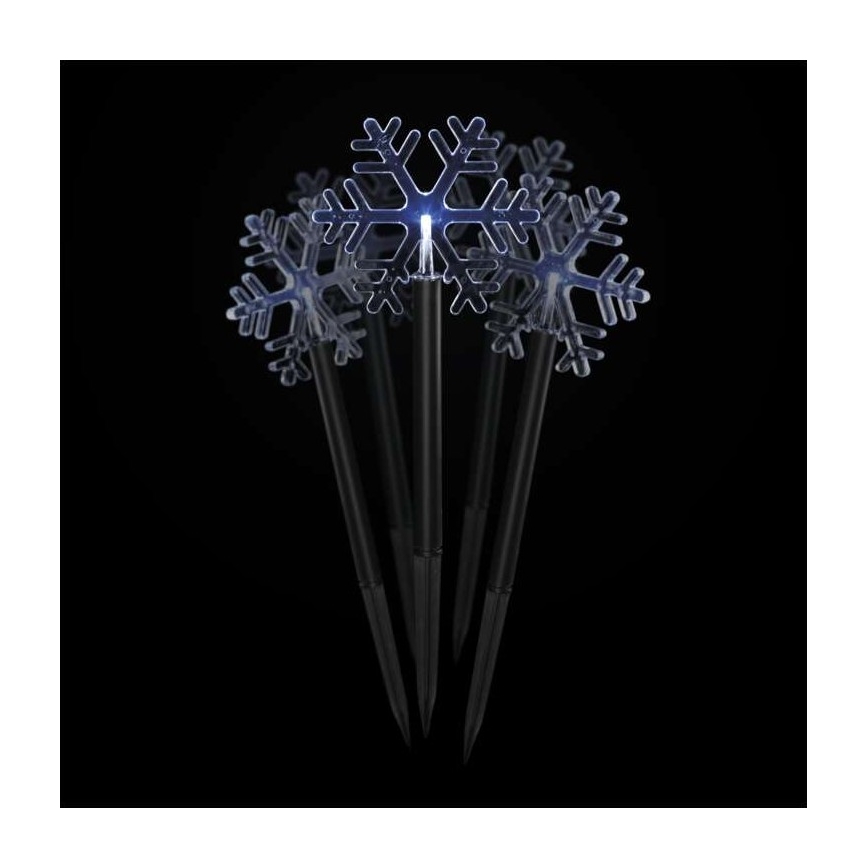 LED Kerst Decoratie voor Buiten 5xLED/3xAA IP44 sneeuwvlokken