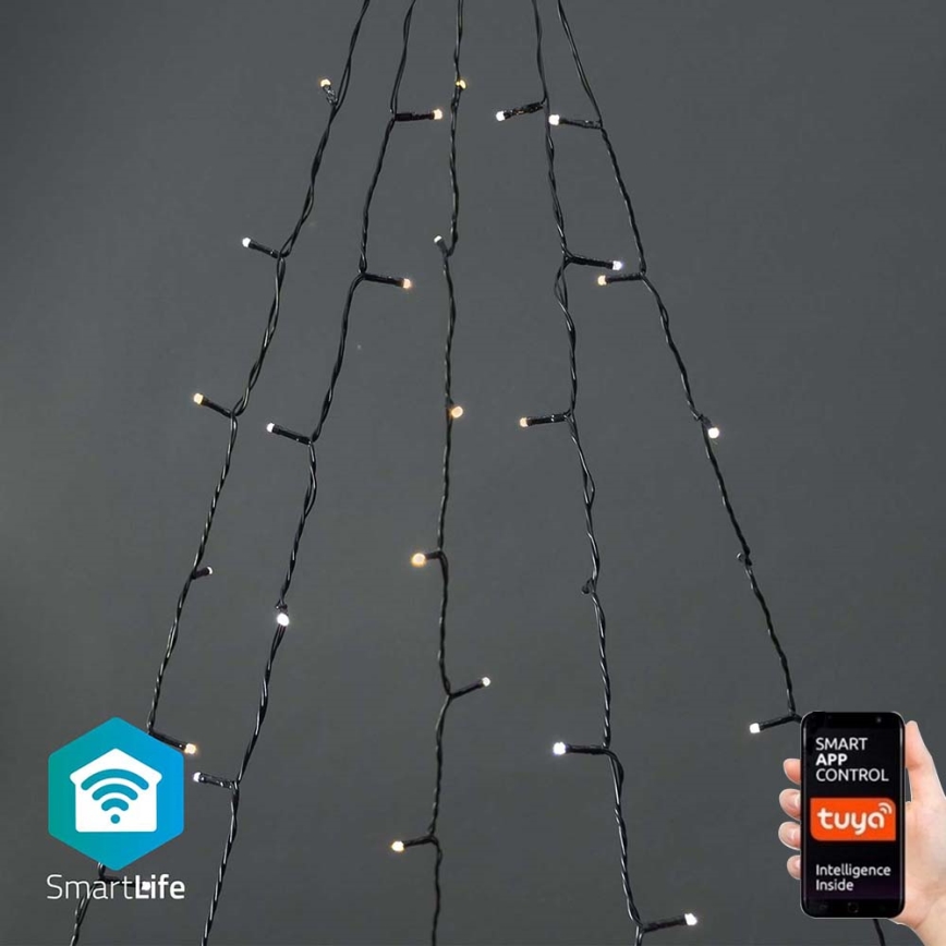 LED Kerst Lichtgordijn voor Buiten 200xLED/8 functies 5x7m IP65 Wi-Fi Tuya warm tot koud wit