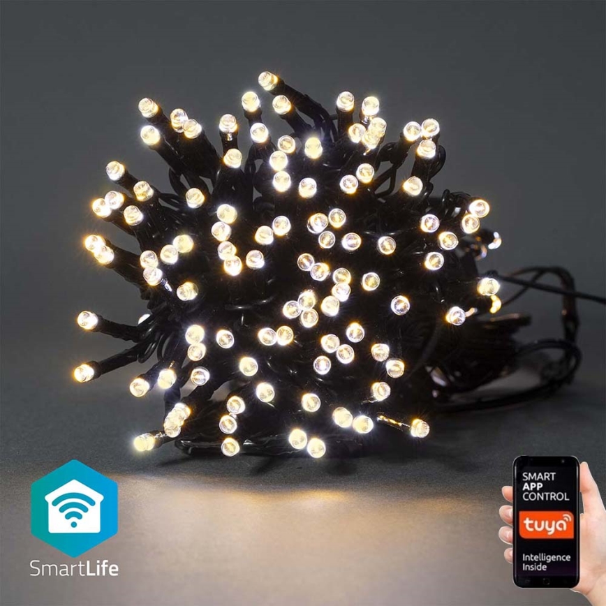 LED Kerst Lichtketting 100xLED/8 functies 15m IP65 Wi-Fi Tuya warm wit