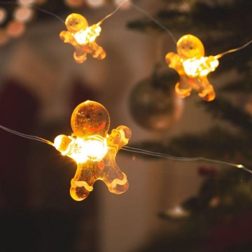 LED Kerst Lichtketting 10xLED/2xAA 1,2m warm wit
