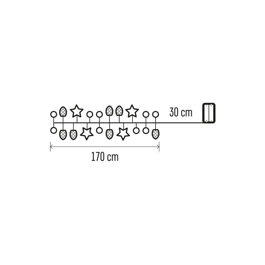 LED Kerst Lichtketting 20xLED/2m