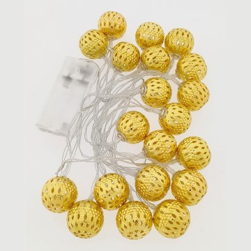 LED Kerst Lichtketting 20xLED/3xAA 2,5m warm wit