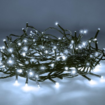 LED Kerst Lichtketting 50xLED/8 functies 8m IP44 koud wit