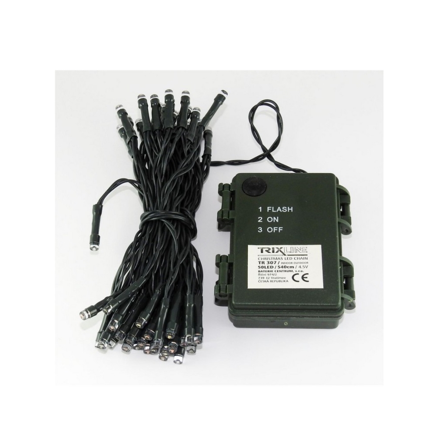 LED Kerst Lichtketting voor Buiten 100xLED/2 functies/3xAA 10,8m IP44 koud wit