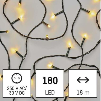 LED Kerst Lichtketting voor Buiten 180xLED/8 modi 23m IP44 warm wit