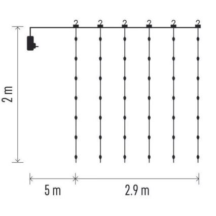 LED Kerst Lichtketting voor Buiten 400xLED/8 functies 7,9 m IP44 warm wit