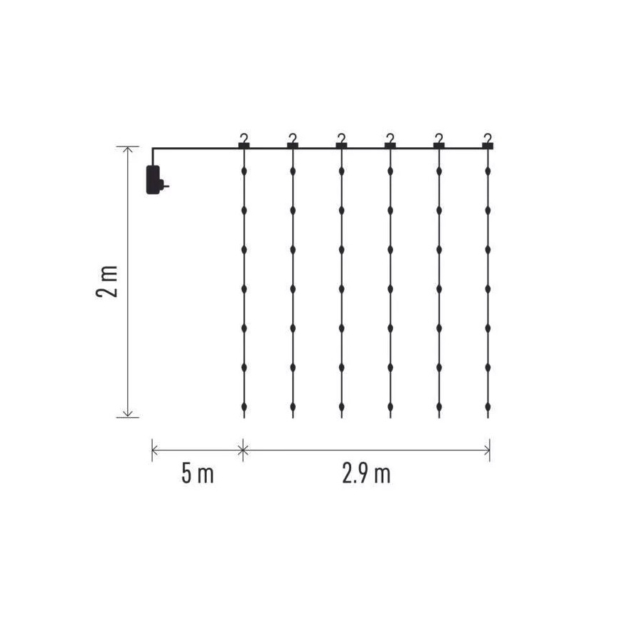 LED Kerst Lichtketting voor Buiten 400xLED/8 functies 7,9 m IP44 warm wit