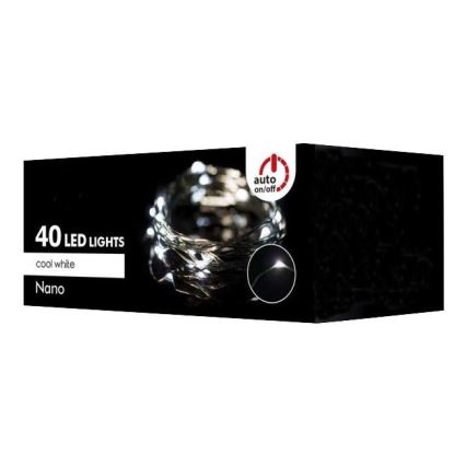 LED Kerst Lichtketting voor Buiten 40xLED 9m IP44 koud wit