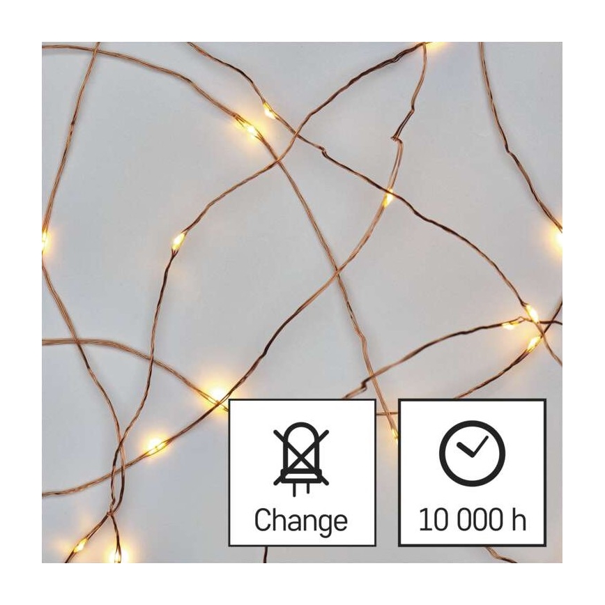 LED Kerst Lichtketting voor Buiten 40xLED/9m IP44 warm wit