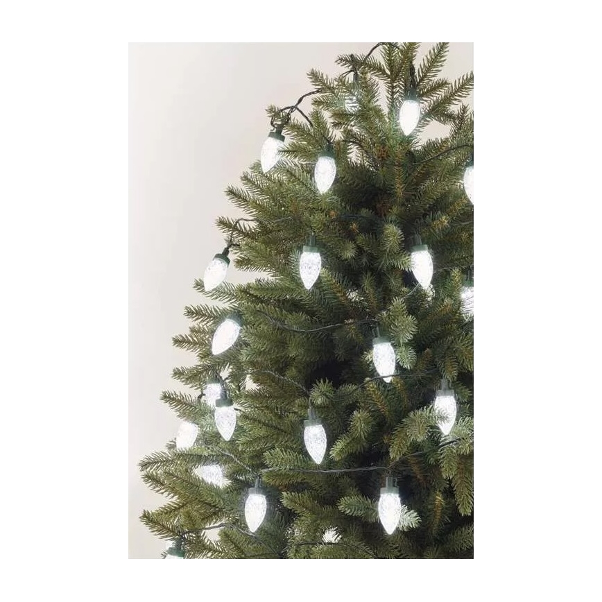 LED Kerst Lichtketting voor Buiten 50xLED/8 functies 14,8 m IP44 koud wit