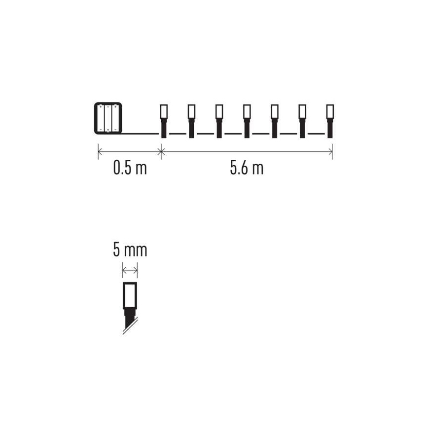 LED Kerst Lichtketting voor Buiten 80xLED/6,1m IP44 warm wit