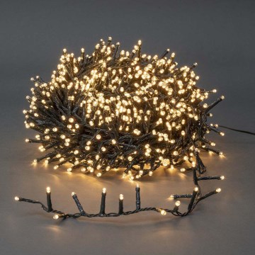 LED Kerst Lichtketting voor buiten1200xLED/7 functies 27m IP44 warm wit