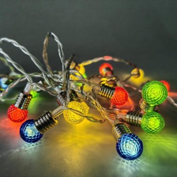LED Kerst lichtsnoer 20xLED/2xAA/warm wit 1,8m lampen