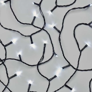LED Kerst lichtsnoer voor buiten 40xLED/3xAA 3,3m IP44 koud wit