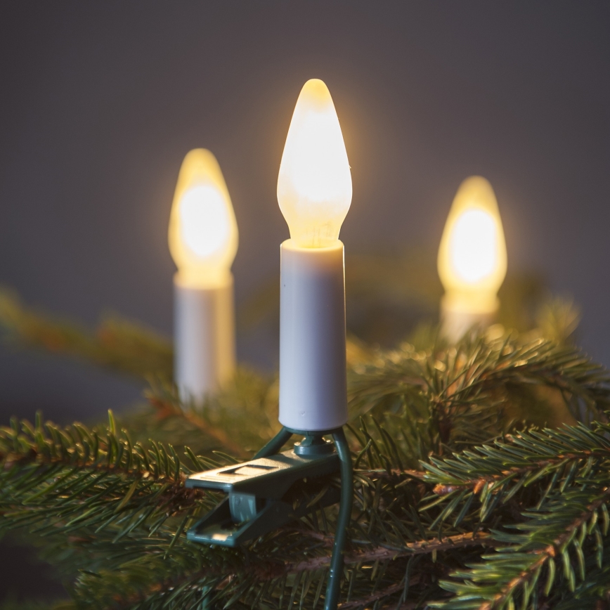 LED Kerst lichtsnoer voor buiten FELICIA FILAMENT 20xE10 19m wit/warm wit IP44, Made in the EU