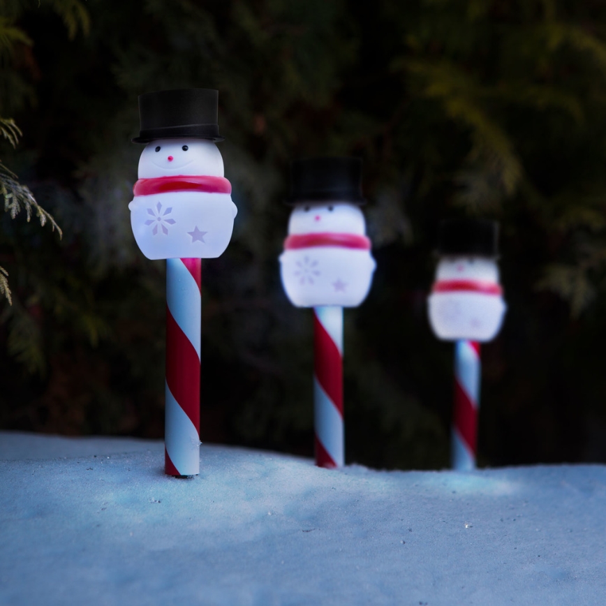 LED kerstsolarlamp LED/1,2V IP44 sneeuwman 200 mAh
