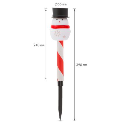 LED kerstsolarlamp LED/1,2V IP44 sneeuwman 200 mAh