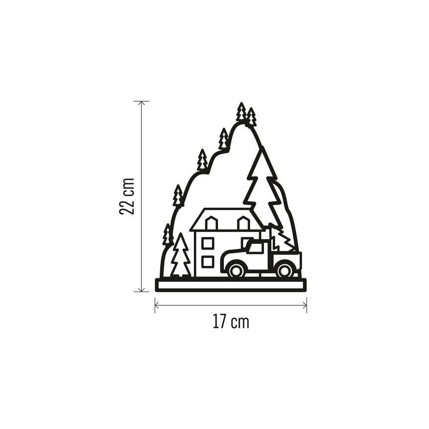 LED kerstdecoratie 10xLED/2xAA beige