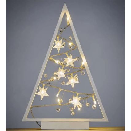 LED Kerstdecoratie 15xLED/2xAA kerstboom