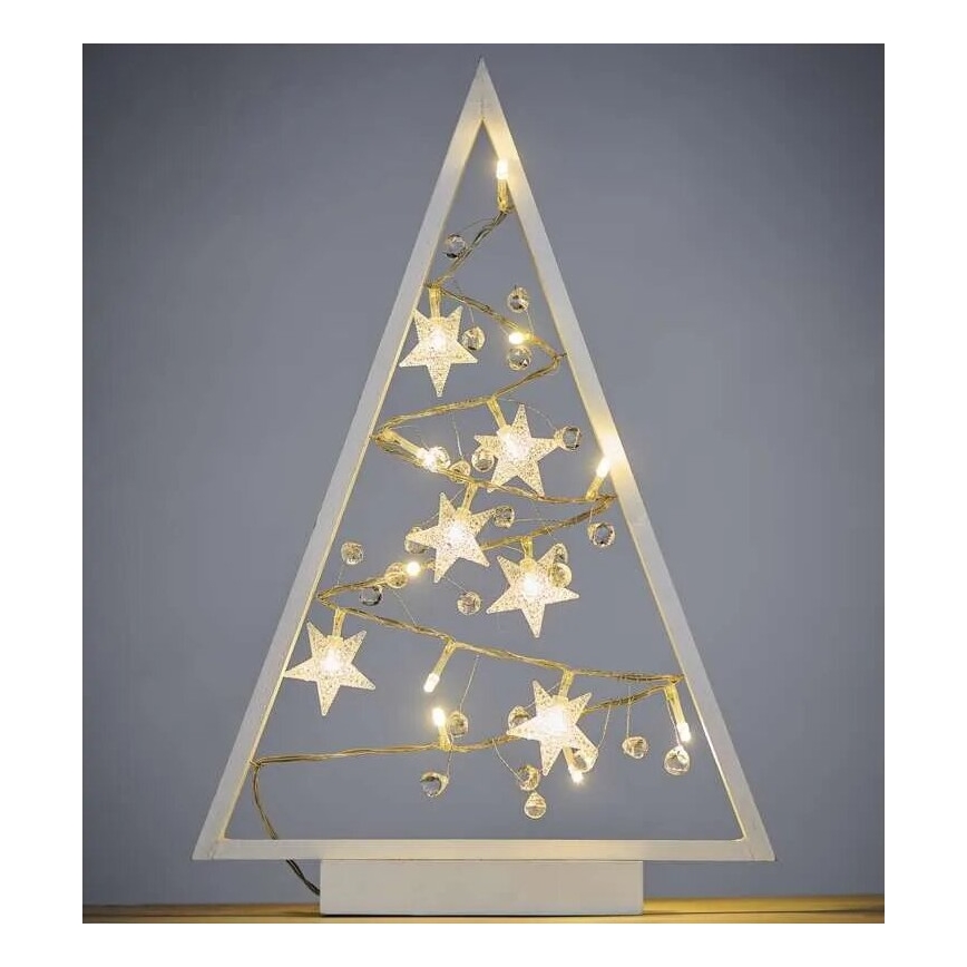 LED Kerstdecoratie 15xLED/2xAA kerstboom