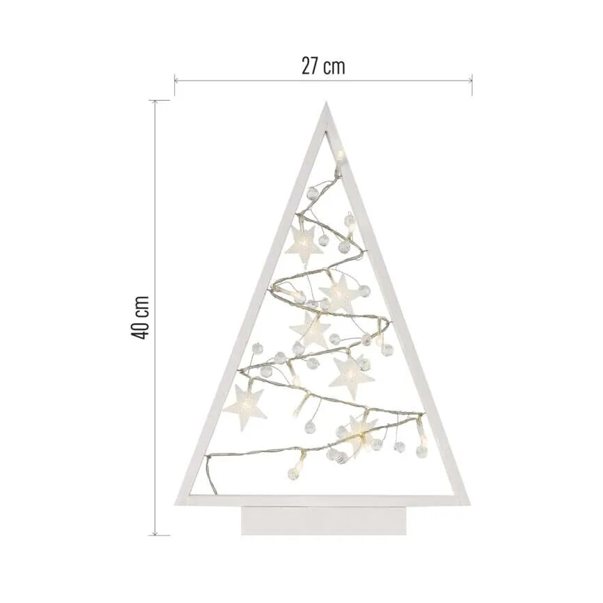 LED Kerstdecoratie 15xLED/2xAA kerstboom