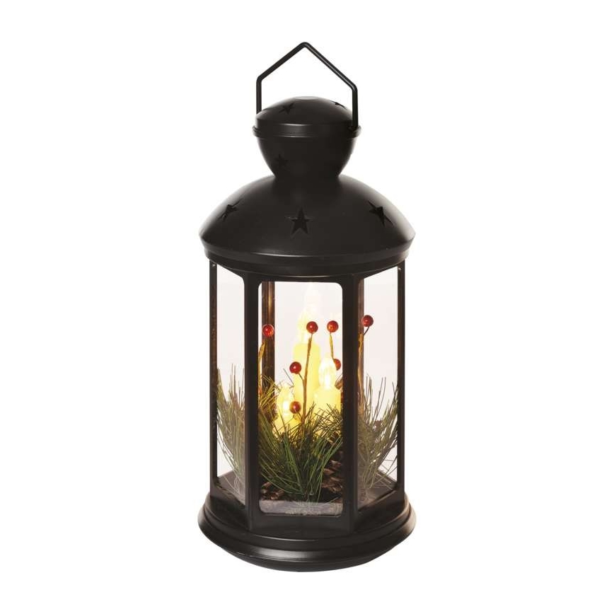 LED kerstdecoratie 1xLED/3xAAA zwart