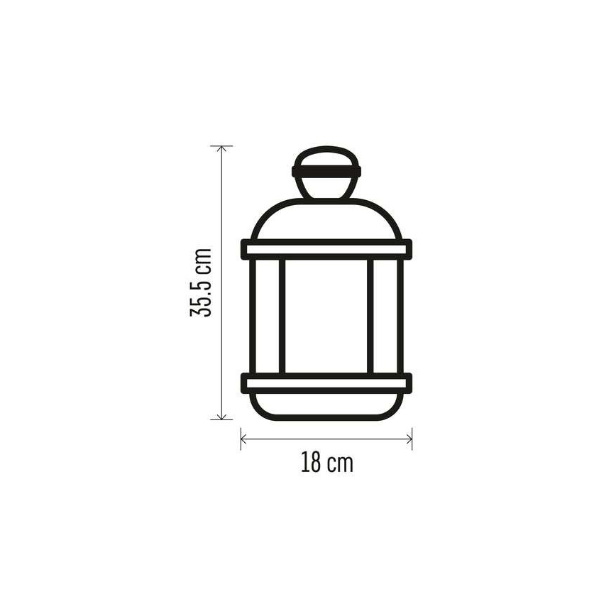 LED kerstdecoratie 1xLED/3xAAA zwart