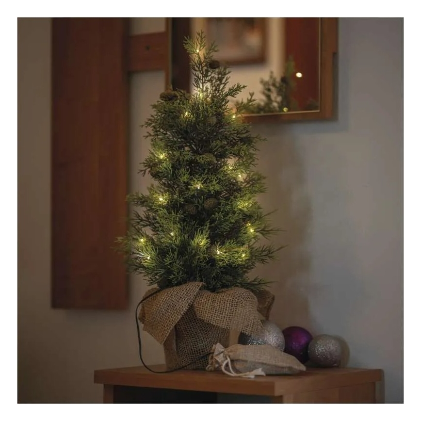 LED-kerstdecoratie 30xLED/3xAA IP44