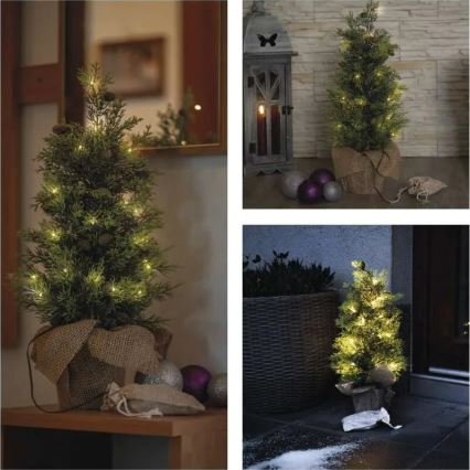 LED-kerstdecoratie 30xLED/3xAA IP44