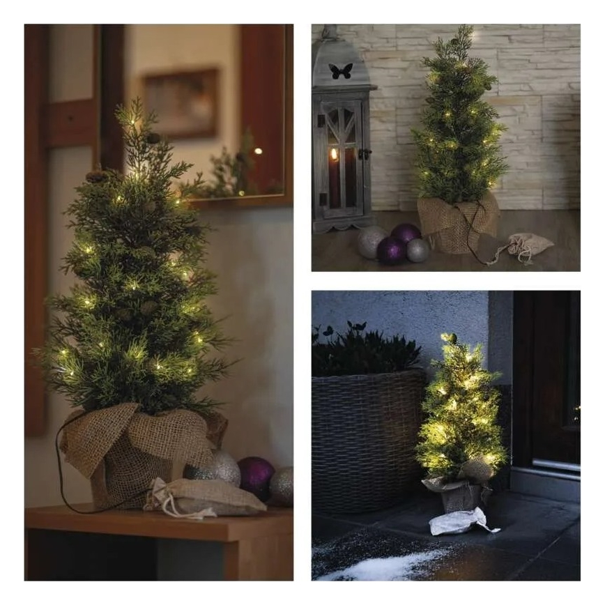 LED-kerstdecoratie 30xLED/3xAA IP44
