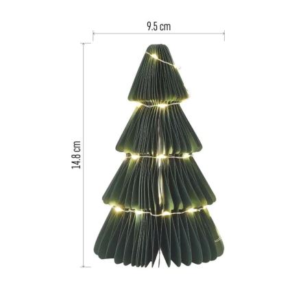 LED kerstdecoratie 35xLED/2xAA kerstboom
