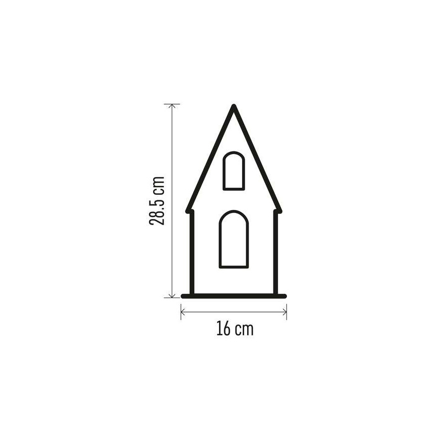 LED kerstdecoratie 3xLED/2xAA beige