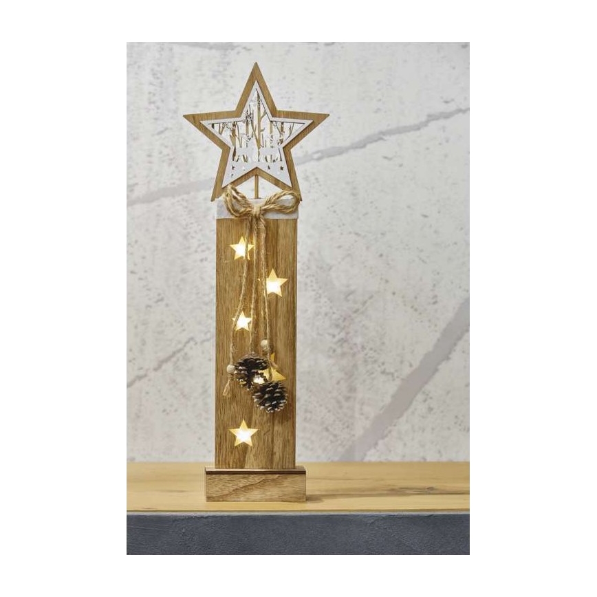 LED kerstdecoratie 5xLED/2xAA ster