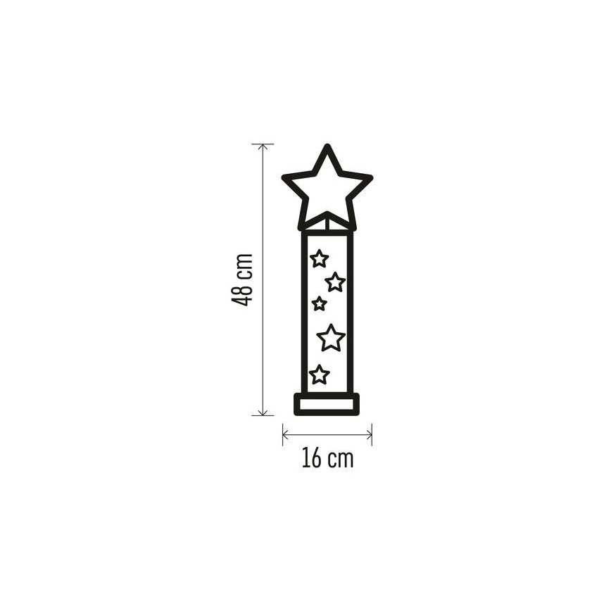 LED kerstdecoratie 5xLED/2xAA ster