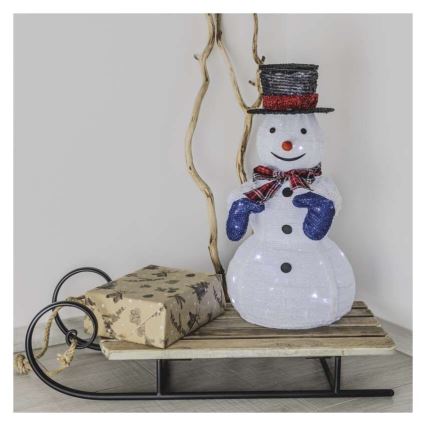 LED kerstdecoratie 60xLED 60cm IP44 koel wit