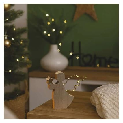 LED-kerstdecoratie Engel 8xLED/2xAAA