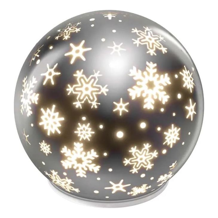 LED kerstdecoratie LED/0,3W/3xAA kerstbal Ø 12 cm