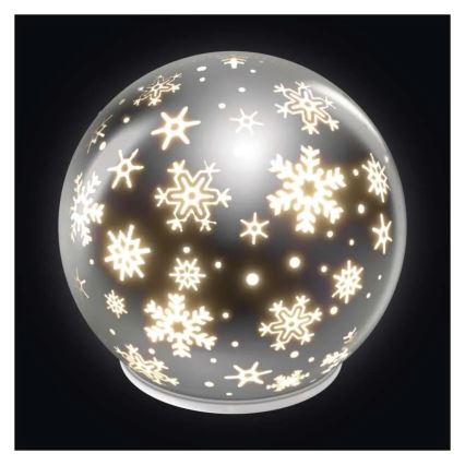 LED kerstdecoratie LED/0,3W/3xAA kerstbal Ø 12 cm