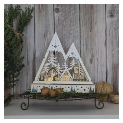 LED kerstdecoratie LED/0,6W/2xAA kerstlandschap