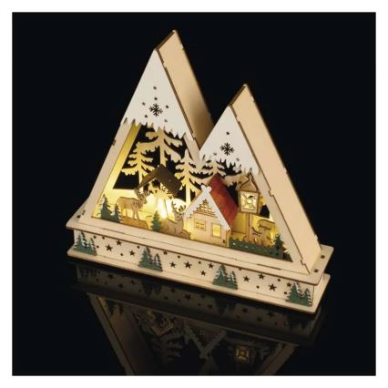 LED kerstdecoratie LED/0,6W/2xAA kerstlandschap