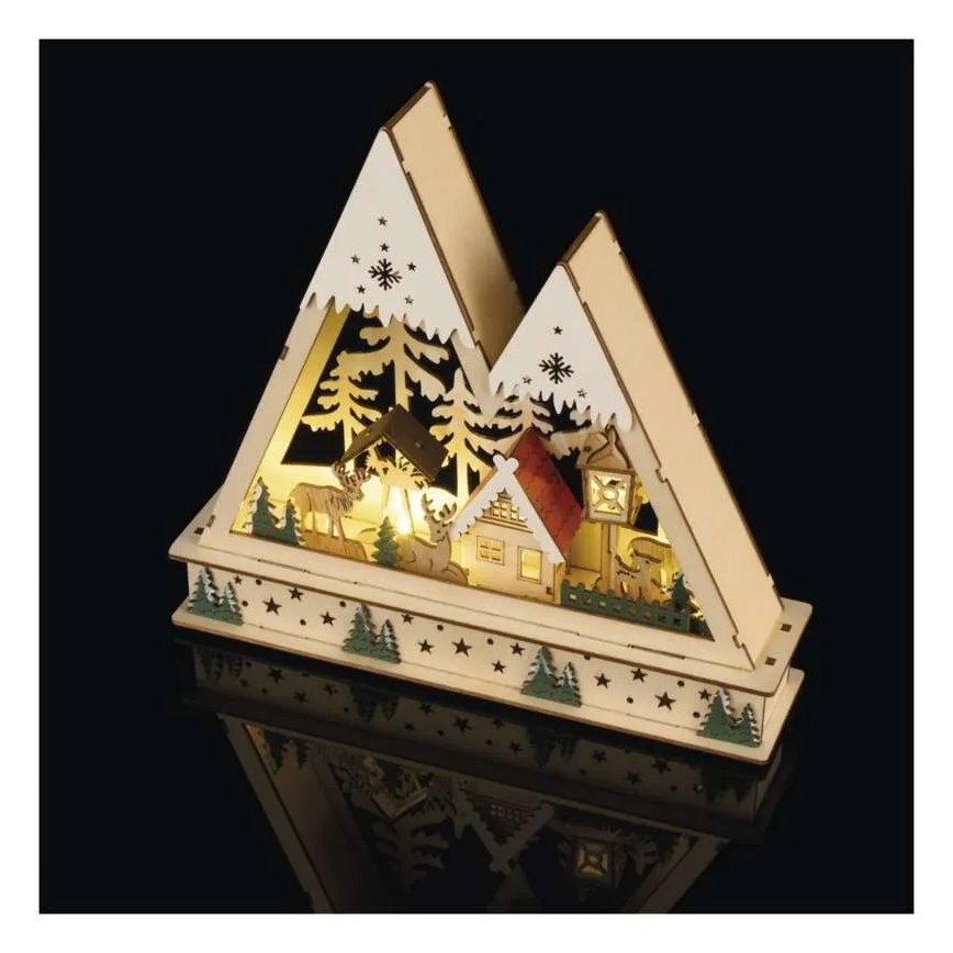 LED kerstdecoratie LED/0,6W/2xAA kerstlandschap